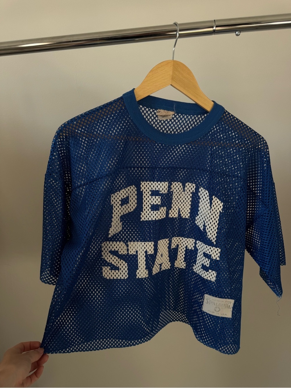 Spalding Blue Mesh 'Penn State' Crop Jersey